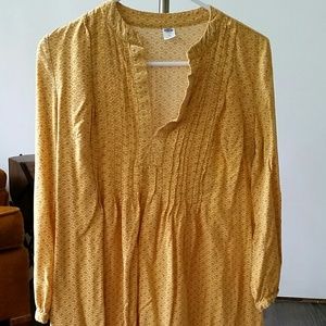 XS Old Navy yellow dress with 3/4 sleeves